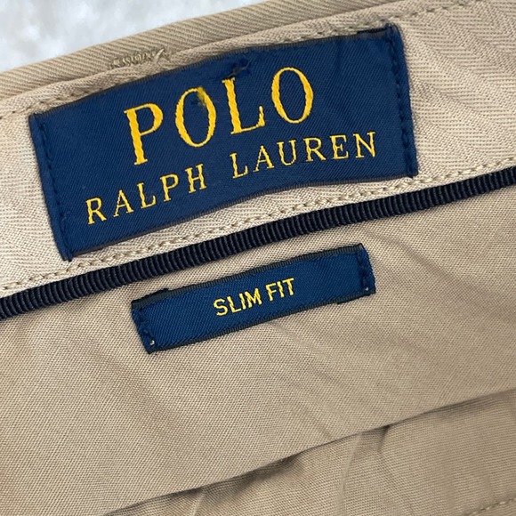 Polo Ralph Lauren Tan Slim Fit 100% Cotton Khakis 34" Pre-owned - Picture 6 of 9